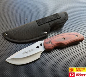 Fixed Knife Outdoor Hunting Combat Camping Survival Knife Master Wood Handle - Bild 1 von 6