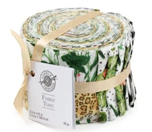 2.5 In Strips (Jelly Roll) Jungle Animals Cotton Quilt Craft Fabric 20 Strips - Picture 1 of 7