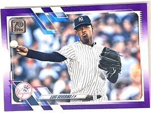 2021 TOPPS SERIES 2 LUIS SEVERINO MEIJER PURPLE PARALLEL NEW YORK YANKEES #577 - Picture 1 of 1