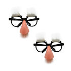 2 Pcs Scary Props Glasses Fake Nose For Halloween Cosplay Costume Elder