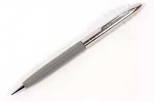 WA Sheaffer Mechanical Pencil Sheaffer's Gray & Ribbed Chrome Back Pencil - Picture 1 of 6
