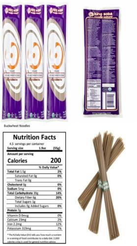 King Soba 3-PACK Gluten Free, Organic 100% Buckwheat Pasta Noodles -