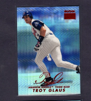 1999 SKYBOX PREMIUM STAR RUBIES PARALLEL #14 TROY GLAUS ANGELS RARE SP #15/50 - Image 1 of 2