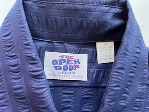 Camisa De Colección Años 60 70 Mod Groovy Rat Pack Surfer Hipster Azul Manga Corta - Imagen 1 de 5