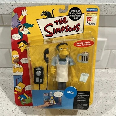 Figura interactiva Playmates 2000 The Simpsons Moe World of Springfield nueva Foto 1 de 4
