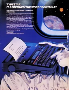 Stampa pubblicitaria VINTAGE ANNI '80 ~ Canon Typestar 5 macchina da scrivere elettronica personale - Foto 1 di 1