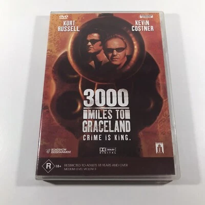 3000 Miles To Graceland DVD Region 4 PAL Kurt Russell Kevin Costner R18+ Movie - image 1 of 3