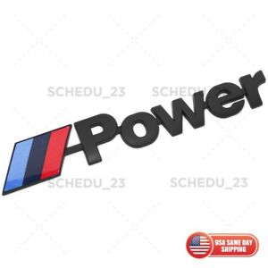 BMW M-Power Sport Logo Emblem Replace Badge Car Lid M Performance Matte Black