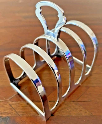 Vintage Art Deco Cruzada Banhado a Prata Toast Rack - Pequeno - Imagem 1 de 3