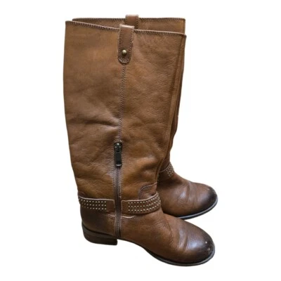 Jessica Simpson boot womens size 6 essence brown leather riding boots does have - Image 1 of 4