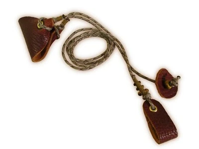 Shepherd Sling, Survival Gear Handmade with Kevlar Thread & Bison Leather