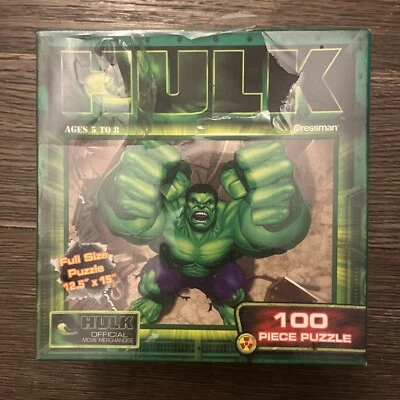 Marvel Hulk Puzzle 100 Pieces 12.5"x15" 2003 Pressman New superhero comic sealed - Image 1 of 2