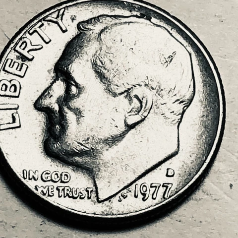 1977 d Roosevelt dime Cover