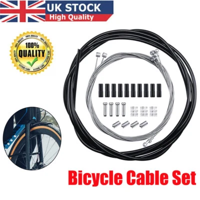 Bicycle Cable Set Break Brake & Gear Front Rear Inner Outer Bike Cable KIT UK - Image 1 of 4