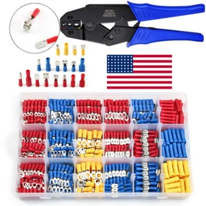 480/280Pcs Insulated Electrical Wire Terminals Crimp Spade Connectors Plier Kit - Picture 1 of 22