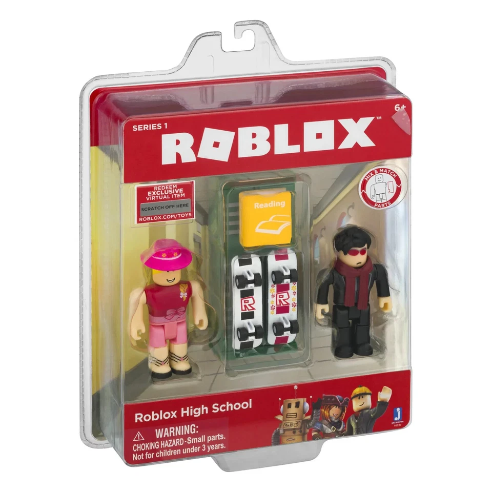 ROBLOX High School Series 1 Figure Set Lockers Skateboard 10727 6toize1