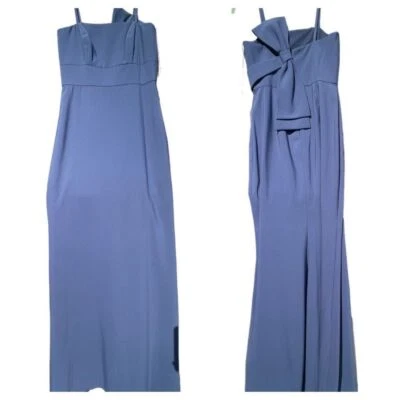 Vestido Formal Lela Rose Nuevo con Etiquetas Baile de graduación Mamá de Novia Lazo Espalda Crepé Sin Mangas Talla 2 Foto 1 de 4