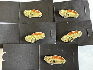5* Mercedes Benz CLK light gold disc orange lapel pin (DB-279) - Picture 1 of 4