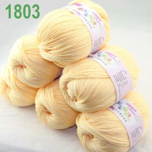 Sale 6 Skeinsx50g Cashmere Silk Wool Children Hand Knit Blankets Crochet Yarn 03 - Foto 1 di 11