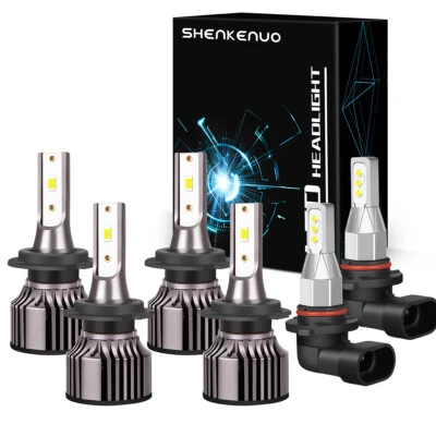 For Seat	Leon 2016 2018-2019 LED Headlight High Low Beam + Fog Light Combo Bulbs - Image 1 of 4