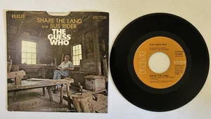 Guess Who SHARE THE LAND / BUS RIDER Vinyl 45 Record PS 0388 Sleeve - Picture 1 of 13