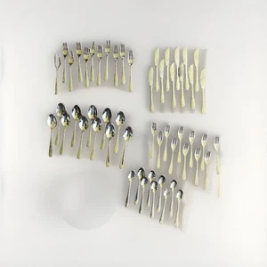 For Nancy 53 Pcs CHANDLER By ONEIDA Stainless Glossy Flatware - Picture 1 of 3