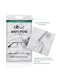 Anti Fog Cloth for Glasses AB Face Mask Lens Reusable Dry Spectacles Cleaner - Picture 1 of 4