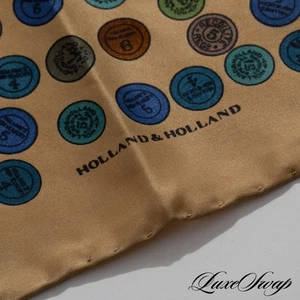 NUEVO SIN ETIQUETAS Holanda y Holanda Hecho en Inglaterra Drakes Bullet Shell Seda Bolsillo Cuadrado Sin Reserva - Imagen 1 de 8