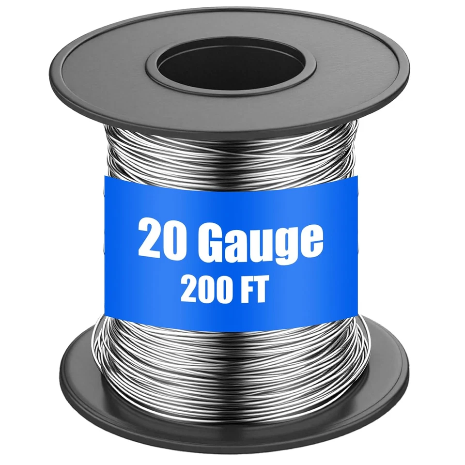 Alambre de acero inoxidable calibre 200 pies 20 para jardinería, electrocultura Foto 1 de 4