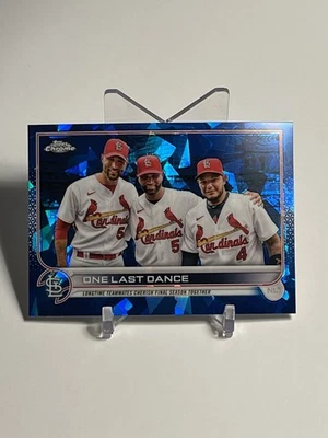 2022 Topps Chrome Update Sapphire #US168 Pujols Molina Wainwright Cardinals - Image 1 of 2