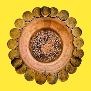 Vintage 1960s Mexican Coin Ashtray - Folkart - 1975-77 Coins - Picture 1 of 8