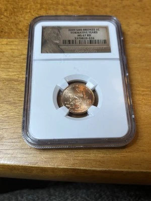 2009  Lincoln Cent Formative Years NGC SMS Bronze Coin MS67RD - Image 1 of 2