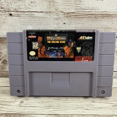 WWF Wrestlemania The Arcade Game SNES Super Nintendo Tested Authentic - Image 1 of 4