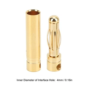 4mm Gold Plated Male Female Banana Plug Banana Plug Connectors For RC ESC GF - Picture 1 of 24