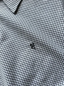 Lauren Ralph Lauren Women Black White Check Blouse Shirt Size 3XL Non Iron - Picture 1 of 9