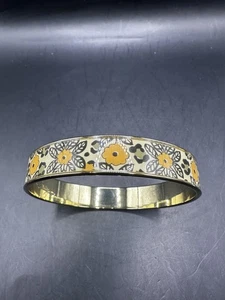 Vera Bradley Armreif gelb grün Blumen goldfarben - Bild 1 von 3