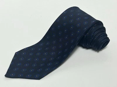 Vintage Wembley Men’s Necktie Black W/Blue Flowers Floral 3” W X 55” L - Image 1 of 4