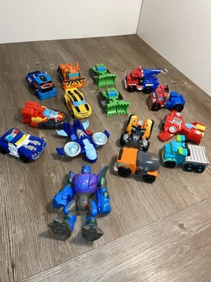 Playskool Heroes Transformers Rescue Bots Action Figures Lot Of 14 - Image 1 of 4