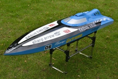 G30C 30CC Blue Gasoline Racing ARTR Fiber Glass RC Boat W/O Radio System Servos - Image 1 of 4