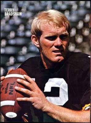 特里·布拉德肖 Larry Csonka JSA 8x11 签名照片页 — 第 1/2 张图片