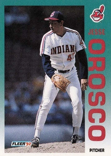 #121 Jesse Orosco - Cleveland Indians - 1992 Fleer Baseball - Image 1 of 1