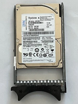 IBM 73GB 10K 2.5" SFF SAS Hard Drive 39R7366 40K1052 40K1020 - Image 1 of 4