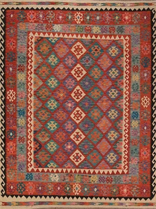 Kelim Kelim Handarbeit Teppiche Flachgewebe Wolle Kelim Orientteppich 8x10 - Bild 1 von 14