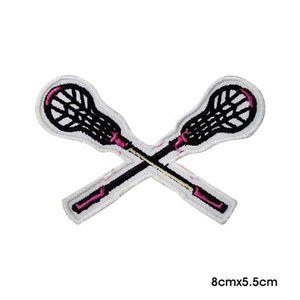 Parche de palos de lacrosse, parche deportivo, parche de lacrosse bordado hierro en parches - Imagen 1 de 1