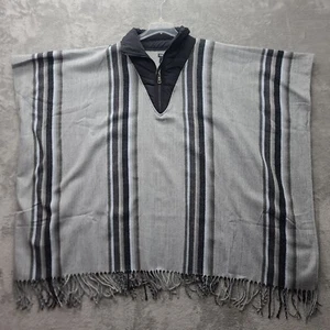 Steve Madden Cape Womens Poncho Shaw Sweater 1/4 Zip Designer Cottage Core - Picture 1 of 8