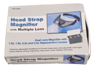 Adjustable Light Head Strap Magnifier w/ 4 Lens WORK HANDS FREE - Picture 1 of 12