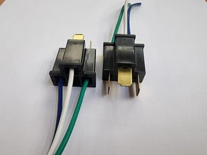 2 x Headlight H4 3 Pin Male Connector Plug Wire Socket for Replacement Repair - Picture 1 of 2