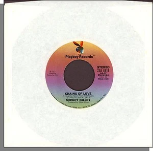 Mickey Gilley - Chains of Love + #1 Rock 'N Roll C&W Boogie Blues Man - 7" 45! - Imagen 1 de 3