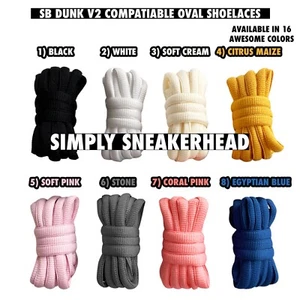 2024 OVAL SB Dunk V2 grueso 9mm compatible cordones de repuesto skateboarding - Imagen 1 de 2