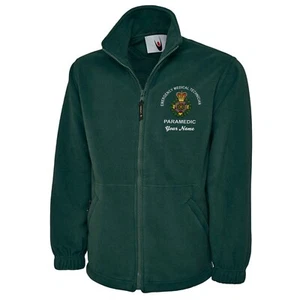 PERSONALISED PARAMEDIC FLEECE JACKET WORKWEAR AMBULANCE EMBROIDERED CUSTOM - Picture 1 of 7